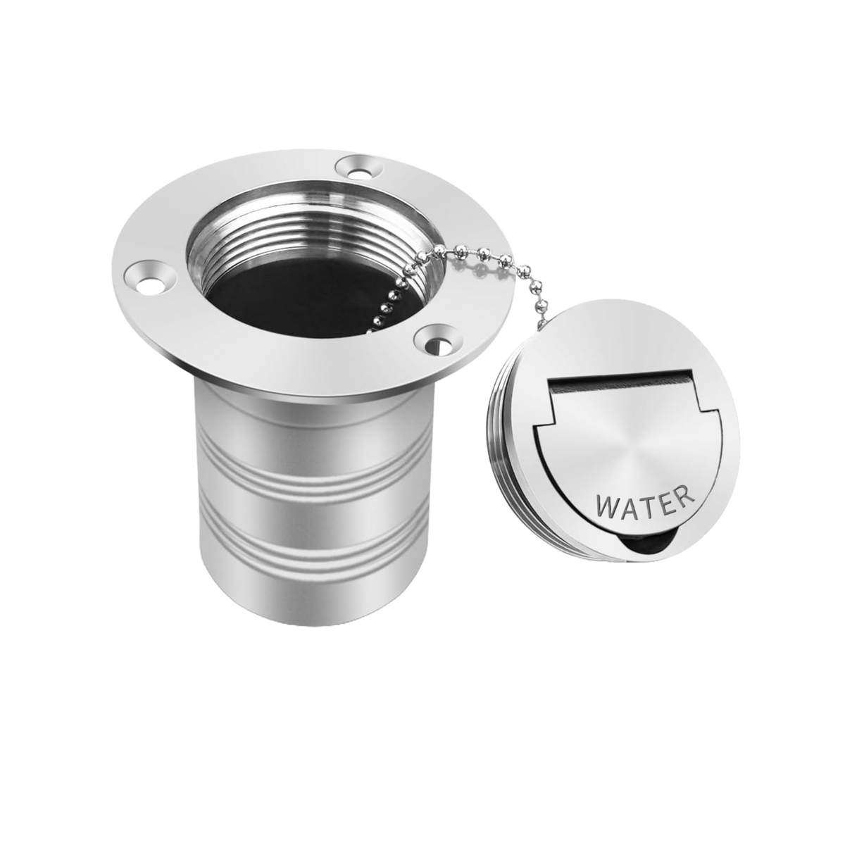 Toma de cubierta de acero inoxidable 316 con tapa sin llave, 1-1/2"