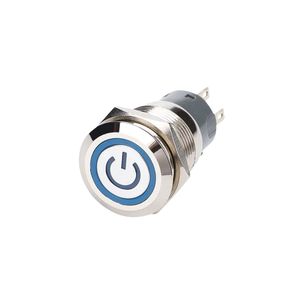 Interruptor de botón LED de acero inoxidable 316, IP65