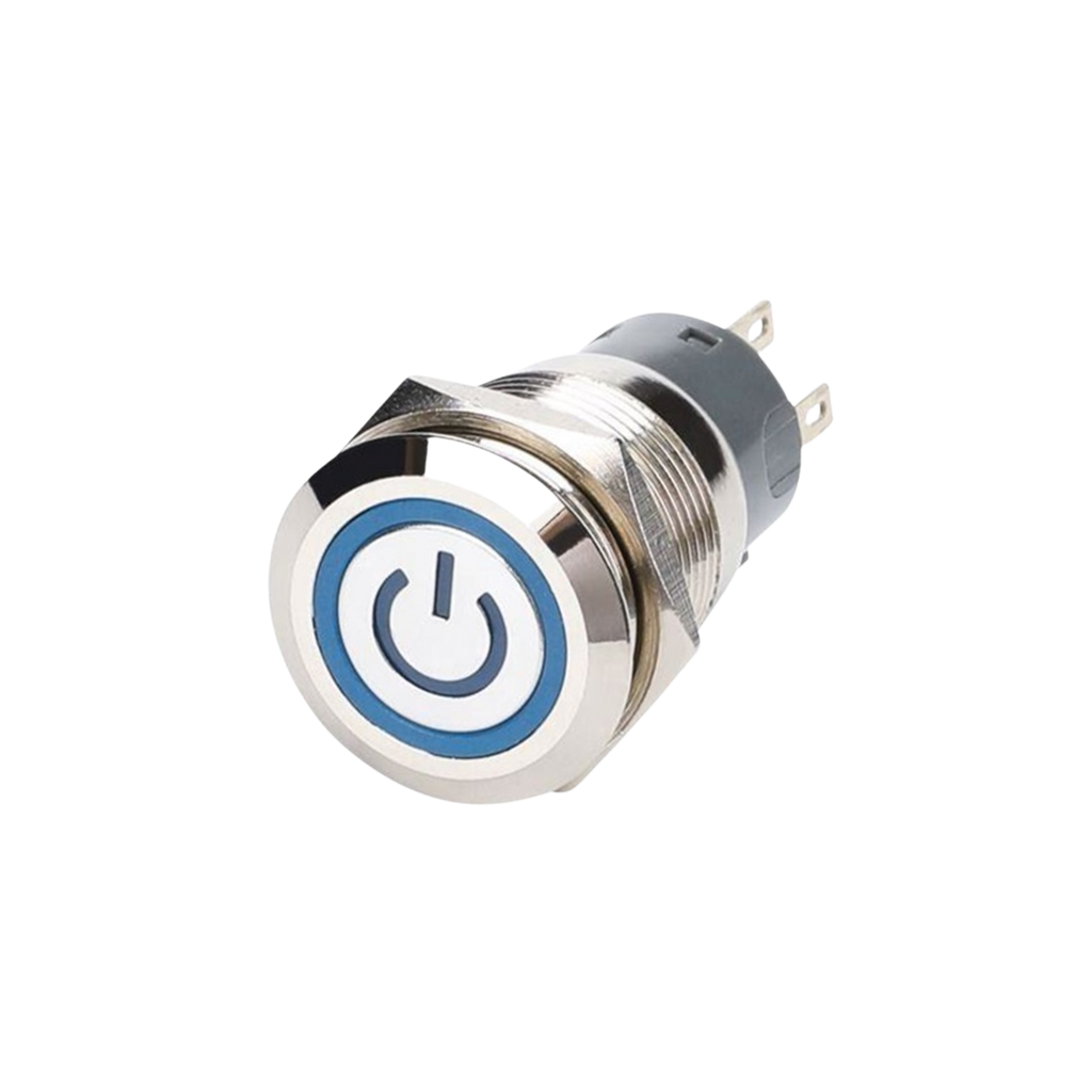 Interruptor de botón LED de acero inoxidable 316, IP65