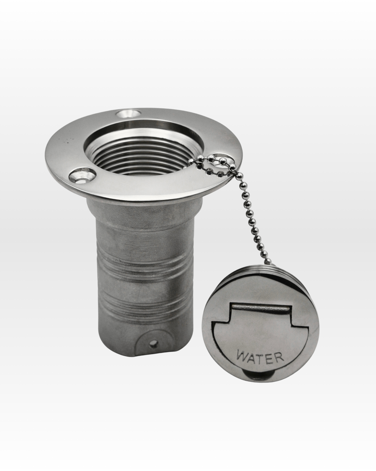 316 stainless steel deck fill with keyless cap, water, Frimarine SSDK0011