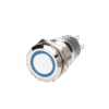 Push-Button-Switch-PBLR0022-Marine-Grade-Frimarine Frimarine PBLR0022 Marine Push Button Switch 22mm 316 Stainless Steel Blue LED IP65 Rated