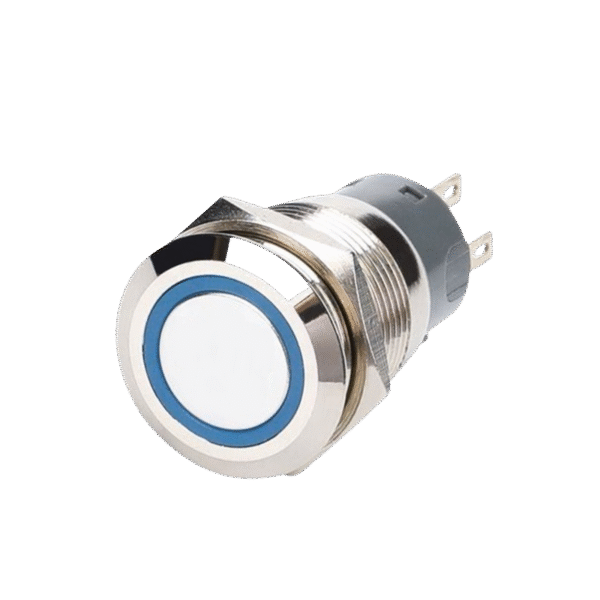 Push-Button-Switch-PBLR0025-Marine-Grade-Frimarine Frimarine PBLR0025 Marine Push Button Switch 25mm 316 Stainless Steel LED Momentary IP65